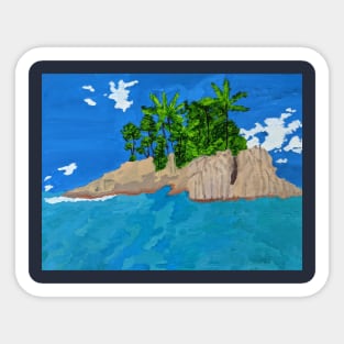 tropical island Sticker